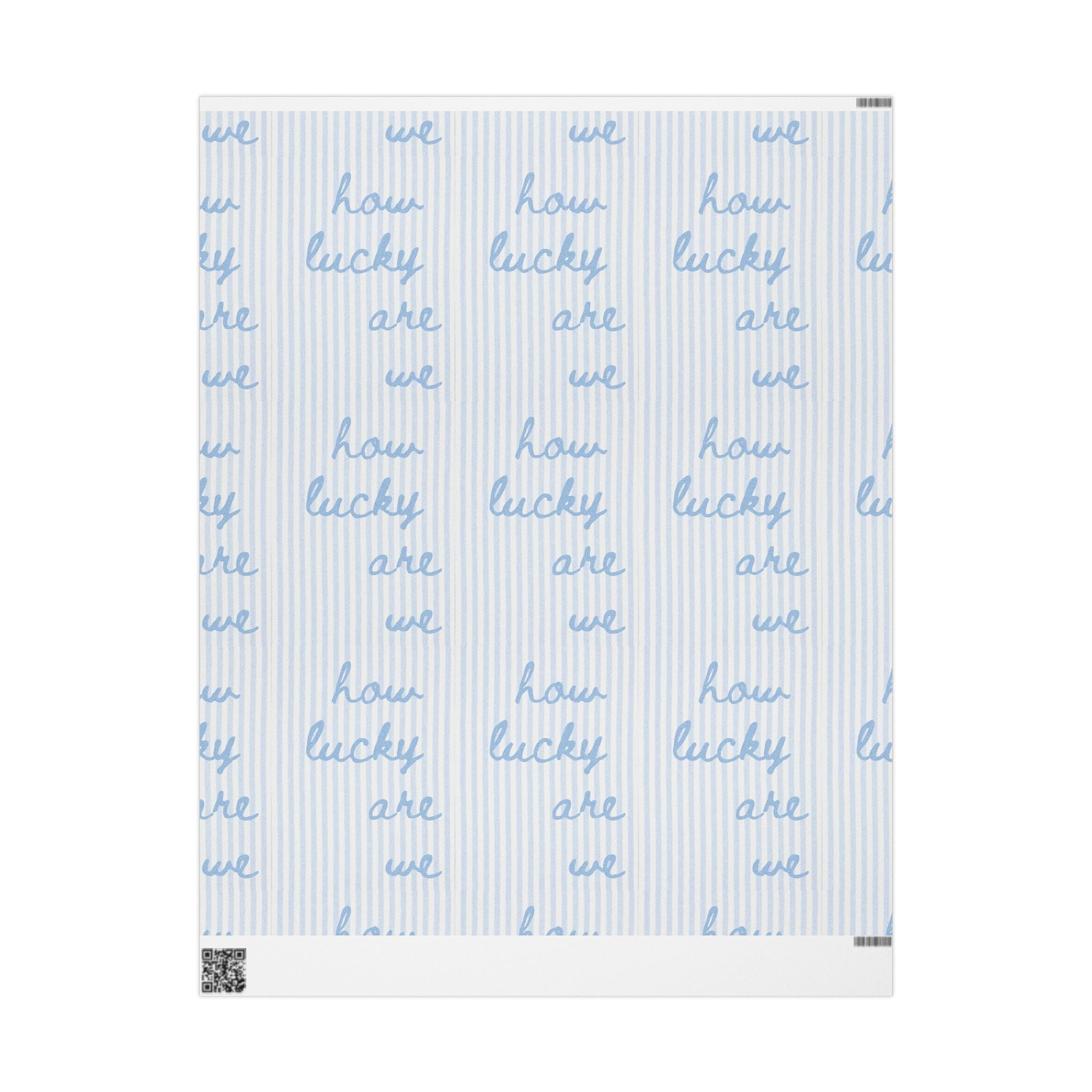 Lucky (Blue) Wrapping Paper